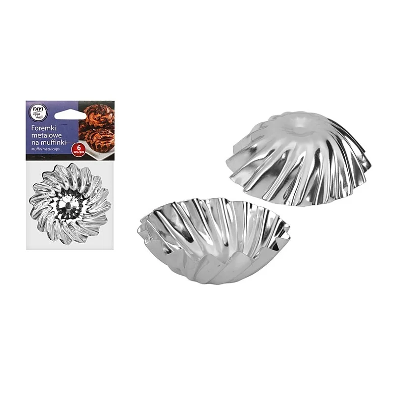 METAL MOLDS FOR MUFFINS 6PCS