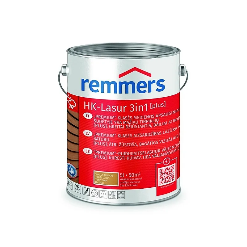 IMPREGNANTAS HK-LASUR 3in1. tamsaus ąžuolo. 5 L IMPREGNANTAS HK-LASUR 3in1. tamsaus ąžuolo. 5 L