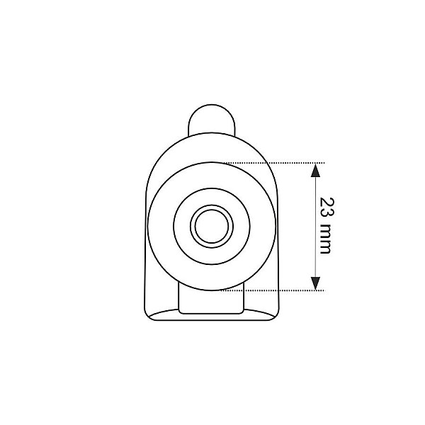 Viengubi apatiniai ratukai dušo kabinai. Ø 23 mm. 2 vnt