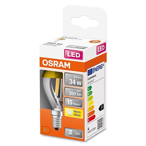 BULB LED P34 E14 4W 827 380LM GOLD