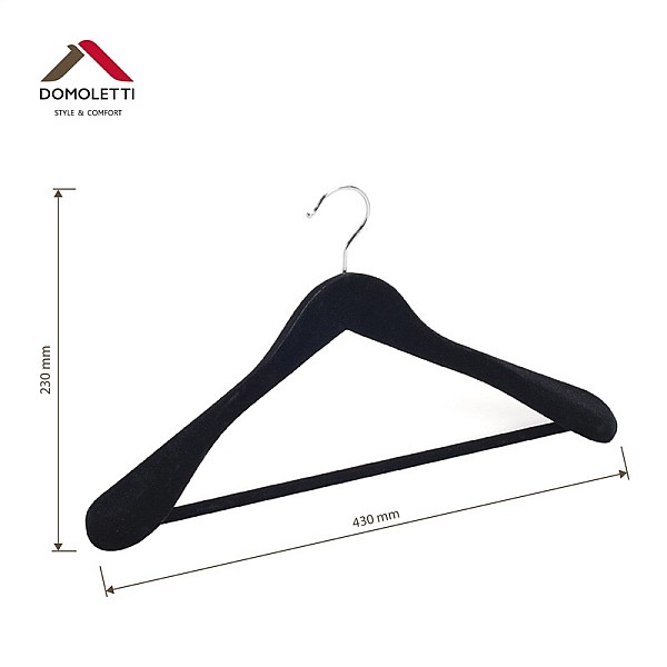 VELVET COAT HANGER LSV031 BLACK