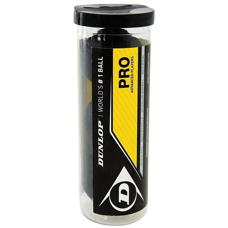 SQUASH BALL DUNLOP PRO 2 YELLOW DOTS