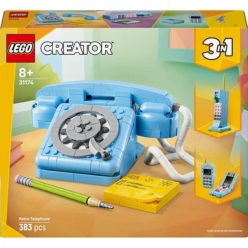 Konstruktorius LEGO® Creator 3in1 Retro Telephone 31174