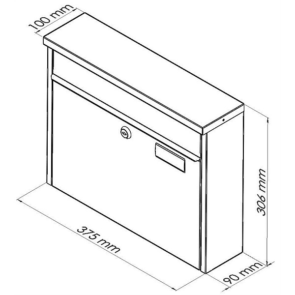 MAILBOXPD967 ANTHRACITE COLOR