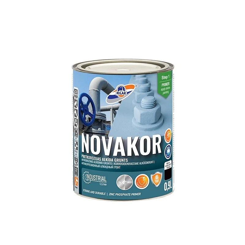 NOVAKOR ALKYD PRIMER BLACK 0.9L