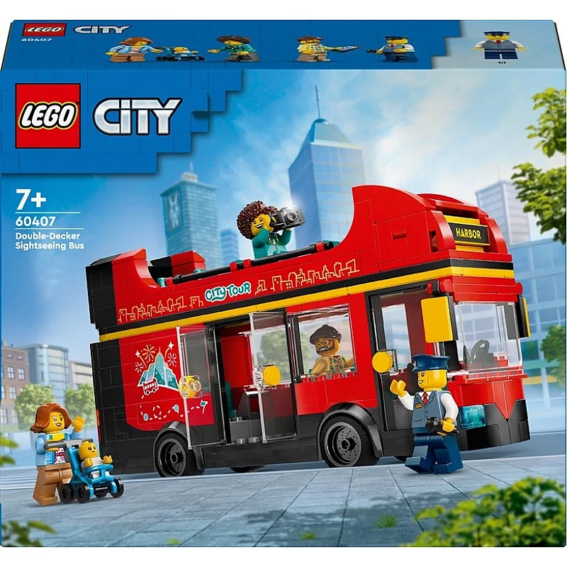 Konstr LEGO City Raudonas dviaukštis apžvalgos autobus 60407
