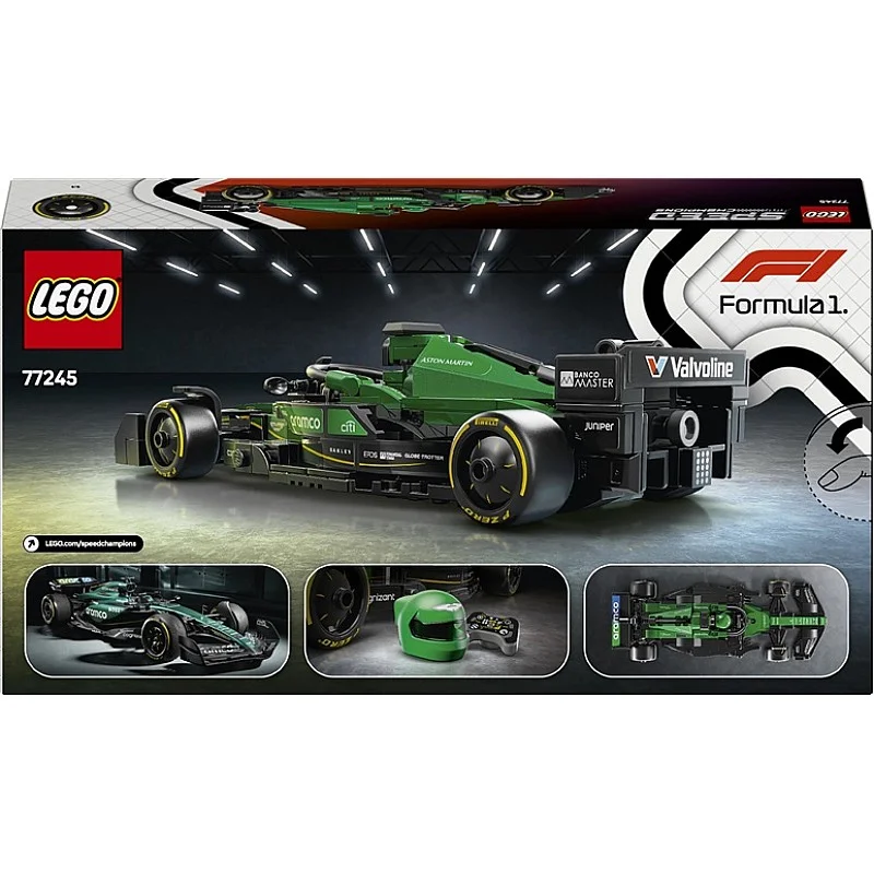 LEGO® Aston Martin Aramco F1® AMR24 Race Car 77245. 269 vnt. LEGO® Aston Martin Aramco F1® AMR24 Race Car 77245. 269 vnt.