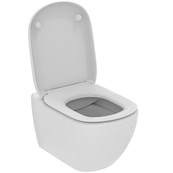 TOILET HUNG TESI RIMLESS WITH COVER WHIT