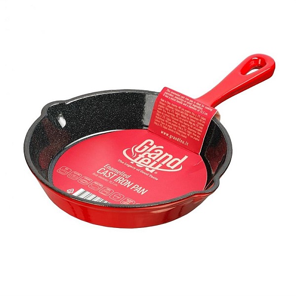 RED IRON CAST SKILLET 15.5 CM