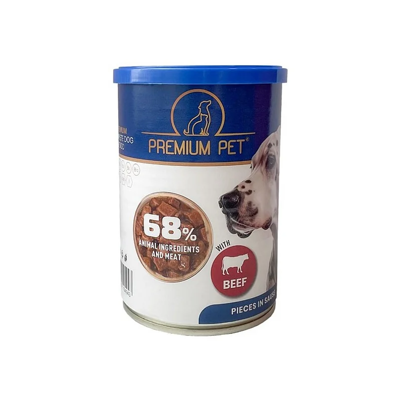 CANNED FOOD DOG PREMPET BEEF IN SAUC 415