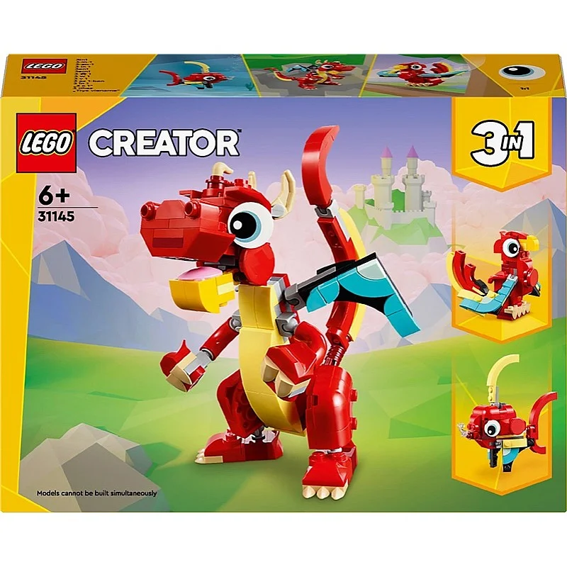 Konstruktorius LEGO® Creator 3in1 Raudonas drakonas 31145