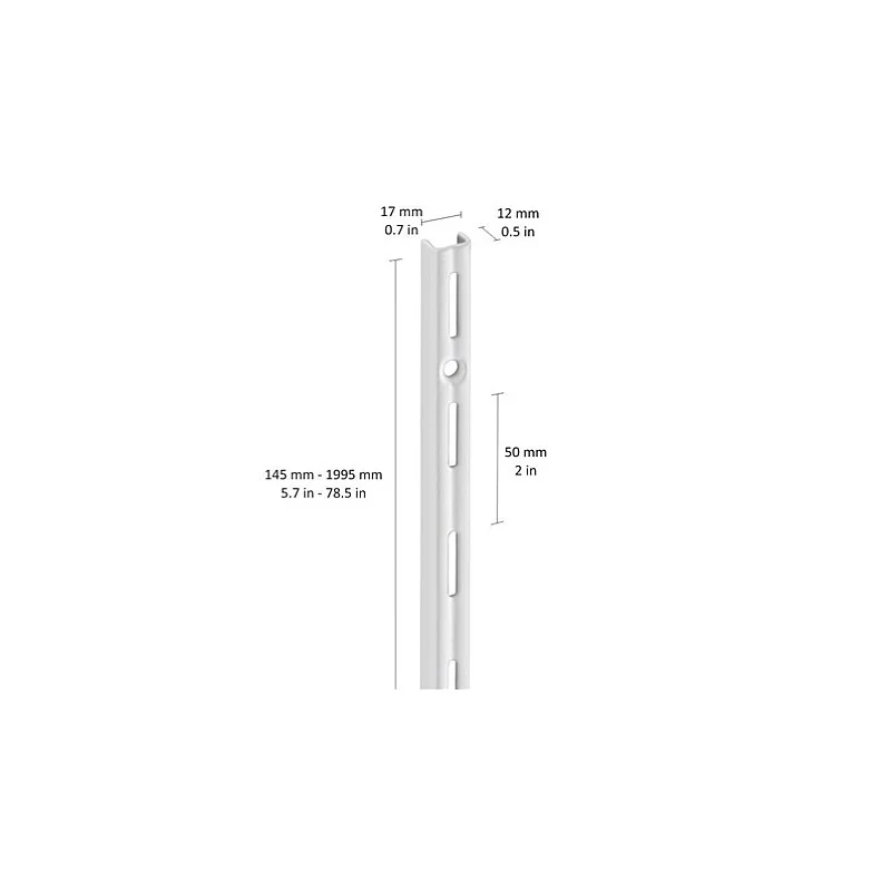 WALL UPRIGHT. SINGLE SLOT 1.995 MM GREY