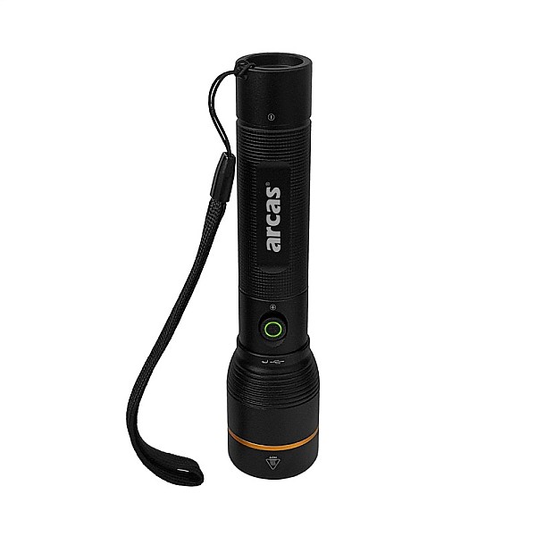 FLASHLIGHT LED RECH. ARCAS 10W+POWERBANK