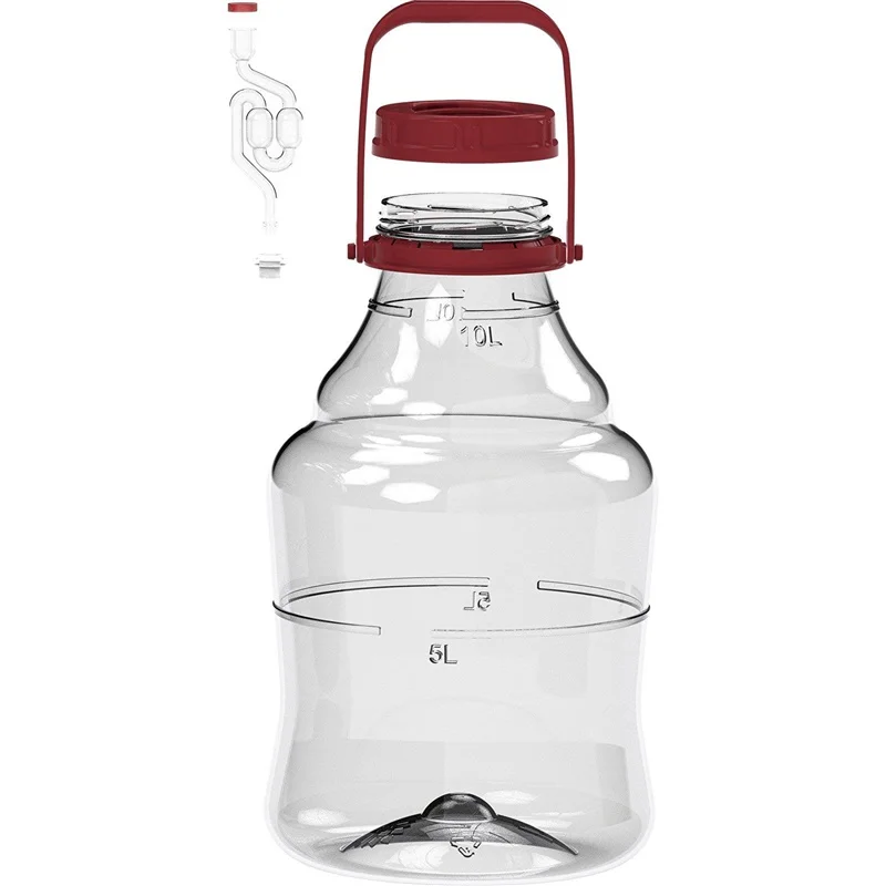 UNBREAKABLE DEMIJOHN 10L HANDLE/AIRLOKS