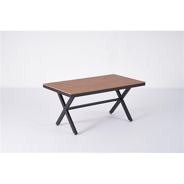 OUTD TABLE BLACK/ACACI WOOD 160X90X74CM