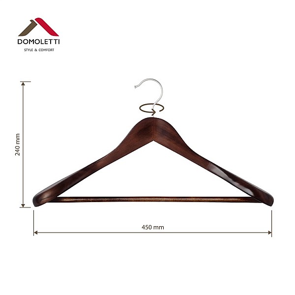 WOODEN COAT HANGER LSD001 DARK WOOD