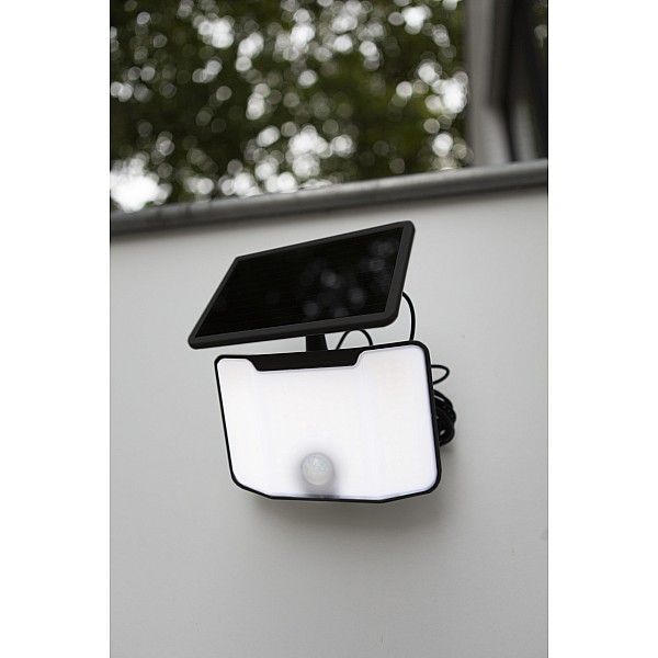 SOLAR LED WALL LIGHT KOMBO 5000K BLACK