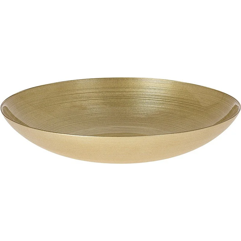 BOWL GLASS DIA GOLD COLOUR 30CM