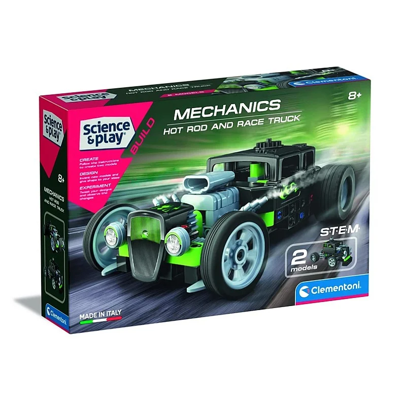 Konstruktorius Clementoni HOT ROD AND RACE TRUCK