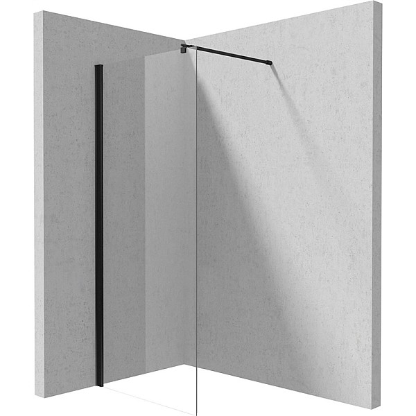 KERRIA PLUS SHOWER WALL. WHT/TRAN NERO90