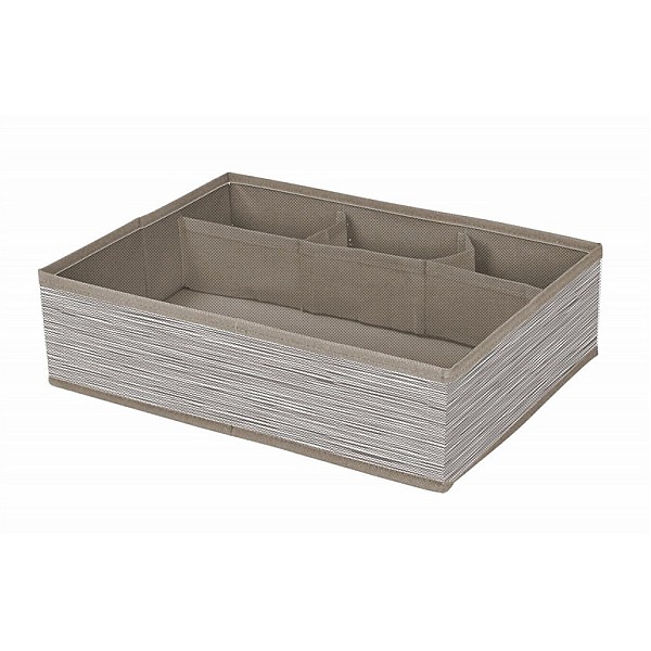 BOXSTORAGE 4 GRID 33X23.5X9CM BEIGE TEX