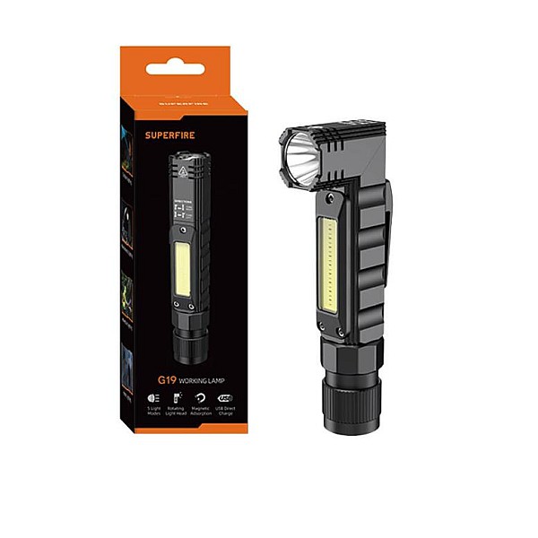 FLASHLIGHT RECHARG G19 MULTIFU200LM 5+2W