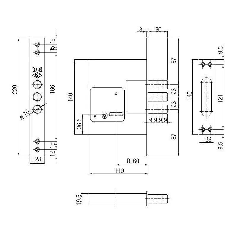 SPYNA ĮLEISTINĖ KALE 257L CP SPYNA ĮLEISTINĖ KALE 257L CP