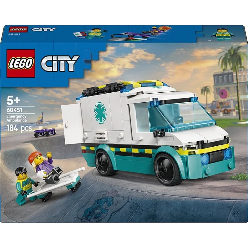 Konstruktorius LEGO® City Emergency Ambulance. 184 vnt.