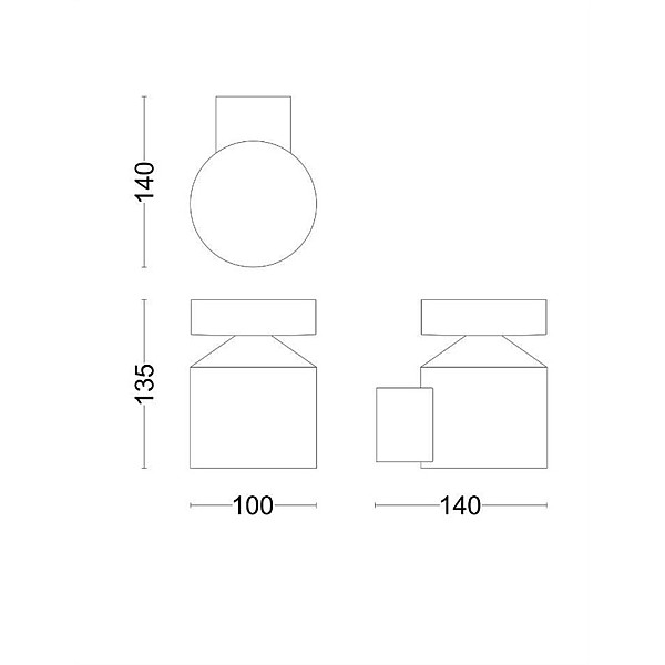 WALL LED LIGHT LAVEN 6W 27K IP44 BLACK