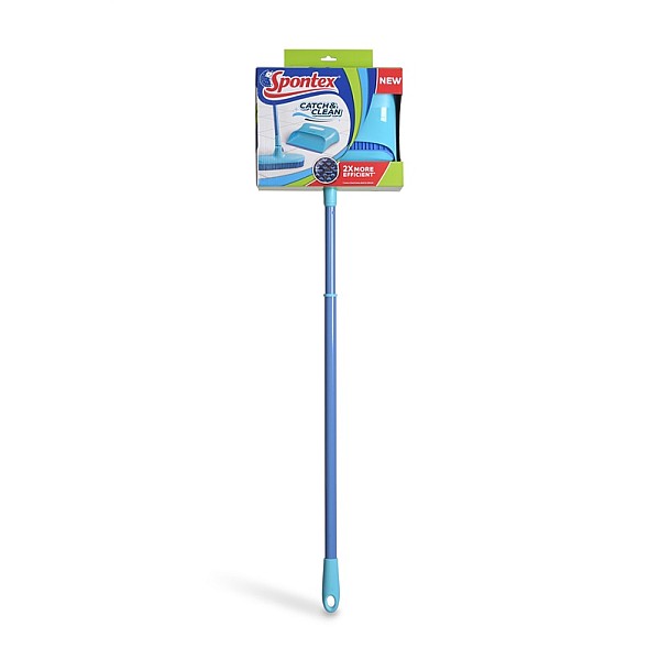 RUB BROOM WITH SHOV SPONTEXCATCH CLEAN