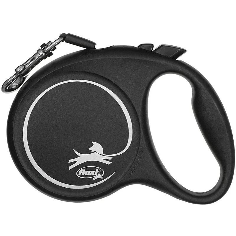 Automatinis pavadėlis Flexi Black Design. juodas. 5 m Automatinis pavadėlis Flexi Black Design. juodas. 5 m