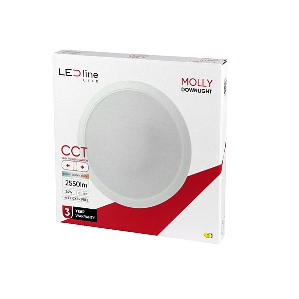 RECESSED LED LIGHT MOLLY 30-60K 24W 2550