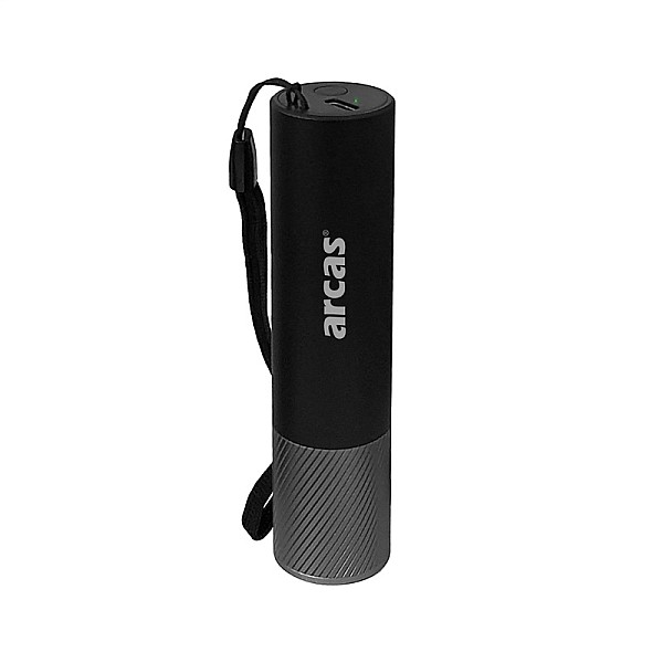 FLASHLIGHT LED RECH. ARCAS 3W+POWERBANK