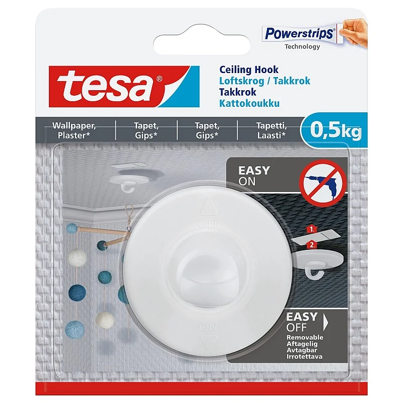 Drabužių kabliukas Tesa tesa 77781. balta