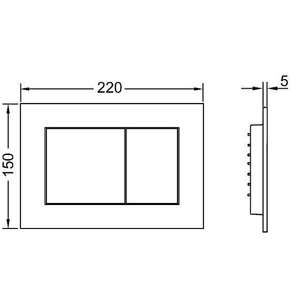 BUTTON FLUSH TECENOW METALIC GREY