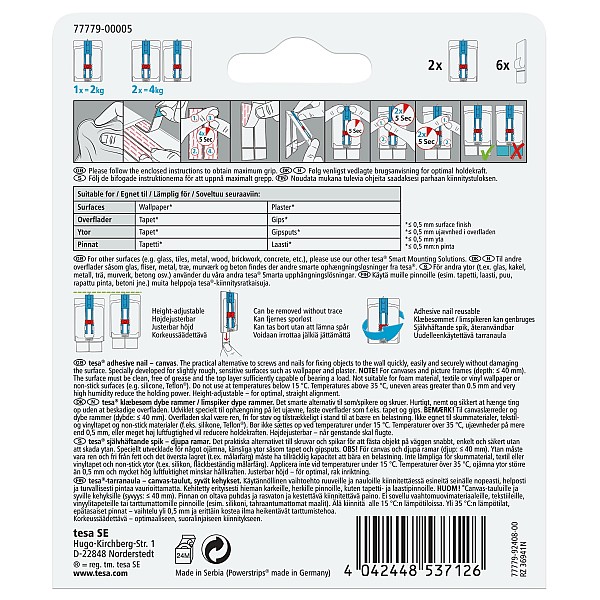 HOOKS FOR CANVAS 77779 2X2KG WITH NAIL