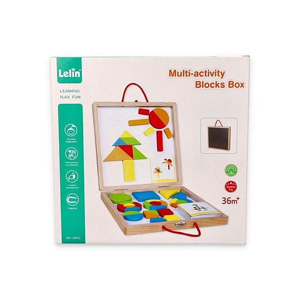 Magnētiskā rotaļlieta Lelin Multi Activity Blocks Blox