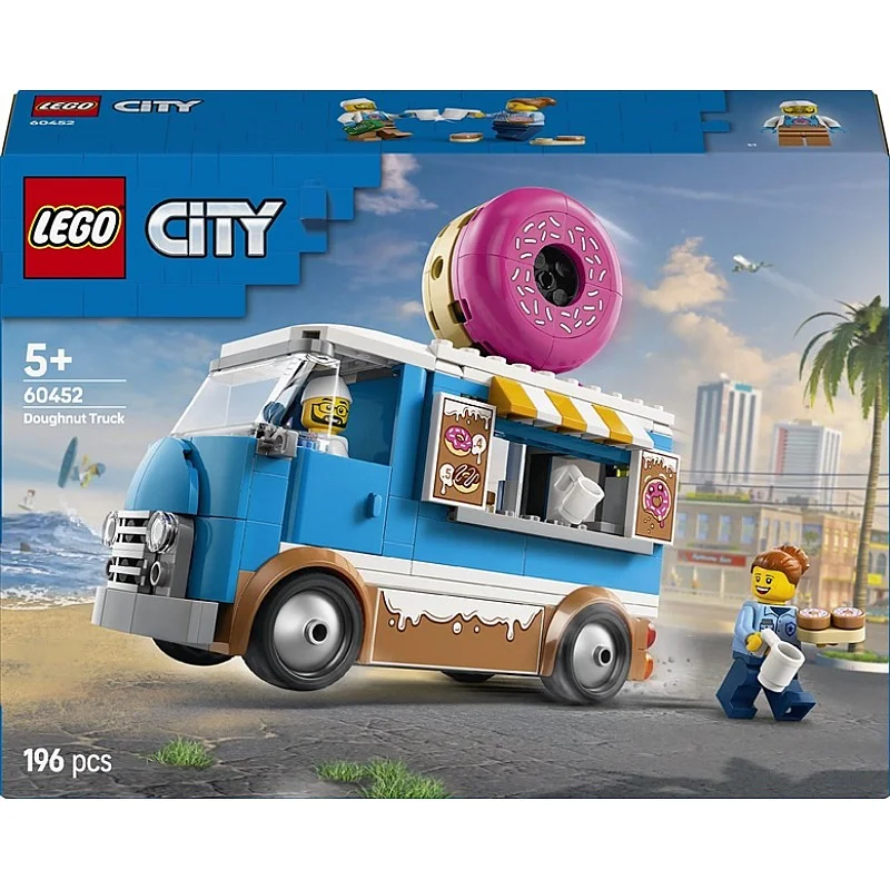 Konstruktorius LEGO® City Doughnut Truck 60452. 196 vnt.
