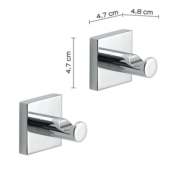 MACAO HOOK 2 PIECES CHROMED