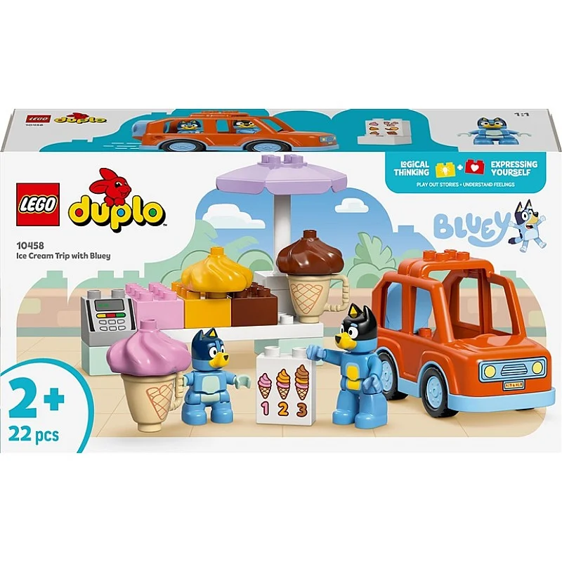 Konstruktorius LEGO® DUPLO® Ice Cream Trip with Bluey 10458