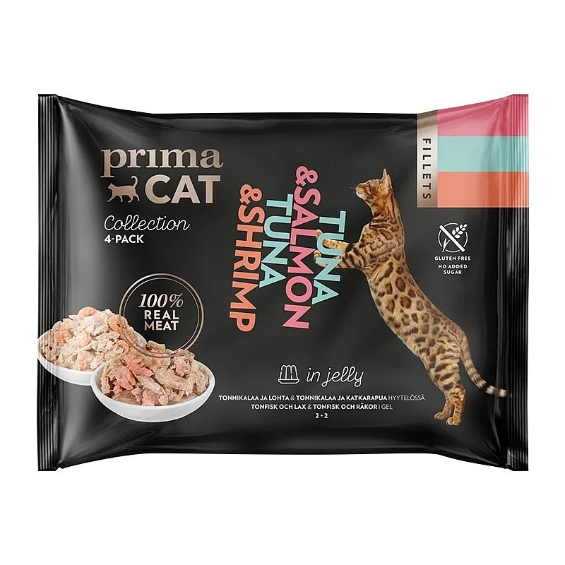 PRIMACAT FILLETS TUNA SALMON 4X50G