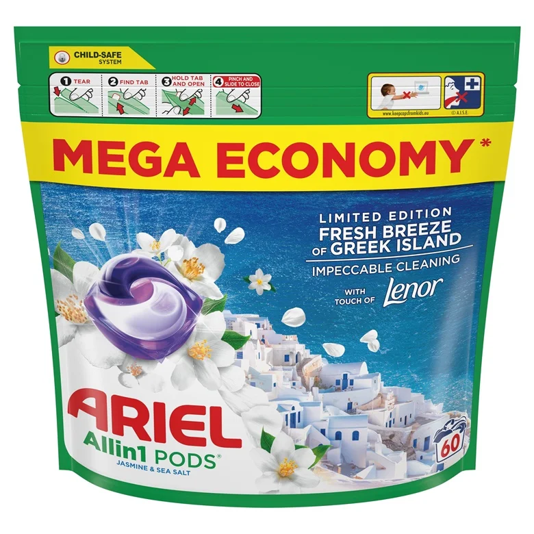 LAUNDRY CAPS ARIEL FRESH BREEZE 60 WASH