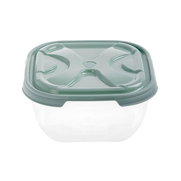 FOOD CONTAINER SQUARE NORDIC GREEN. 2.1L