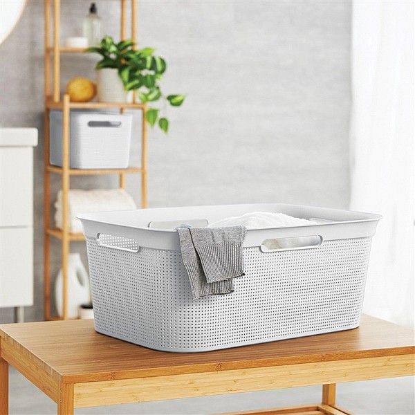 BASKET LAUNDRY BRISEN 41L WHITE COLOR