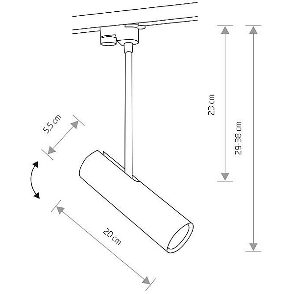 Lampa Nowodvorski TRACK Eye Super C. 10 W. GU10. 9244