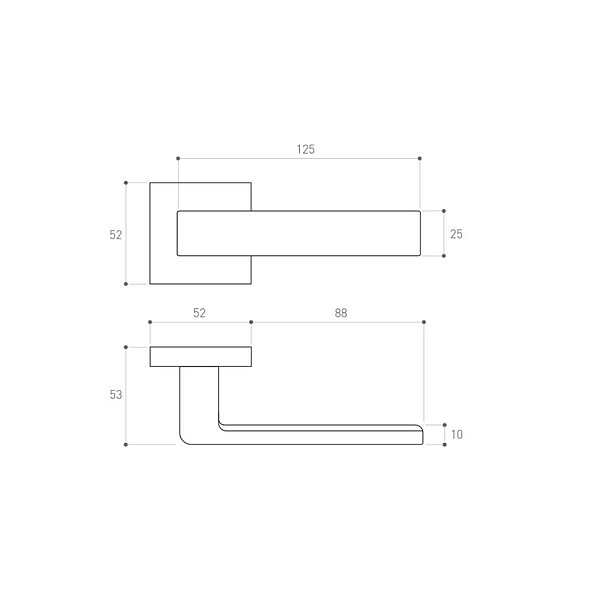 DOOR HANDLE RUMBA SATIN NICKEL