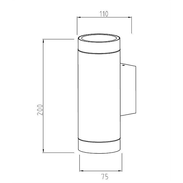 Lampa Domoletti ELDO HR60274. 7W. GU10. IP44. melna