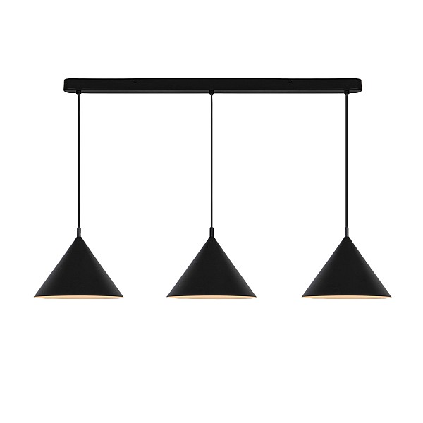 PENDANT LIGHT TRIANGLE 3XE27 BLACK