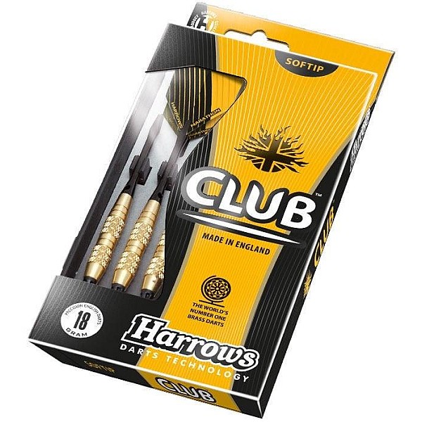 DARTS SOFTIP HARROWS CLUB BRASS 3X18G