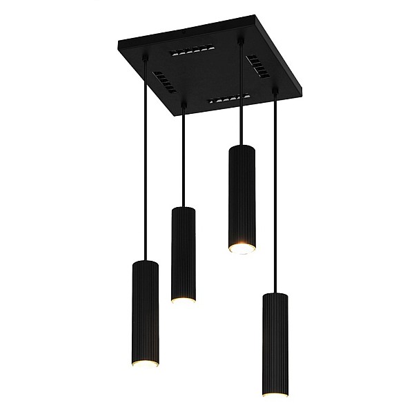 PENDANT LIGHT ICEL 4XGU10 MATT BLACK